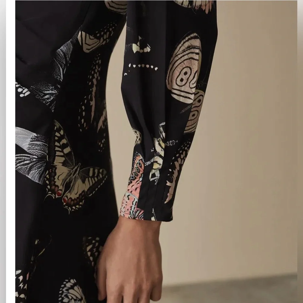 Reiss Lita Twist Front Butterfly Dress - Picture 5 of 11